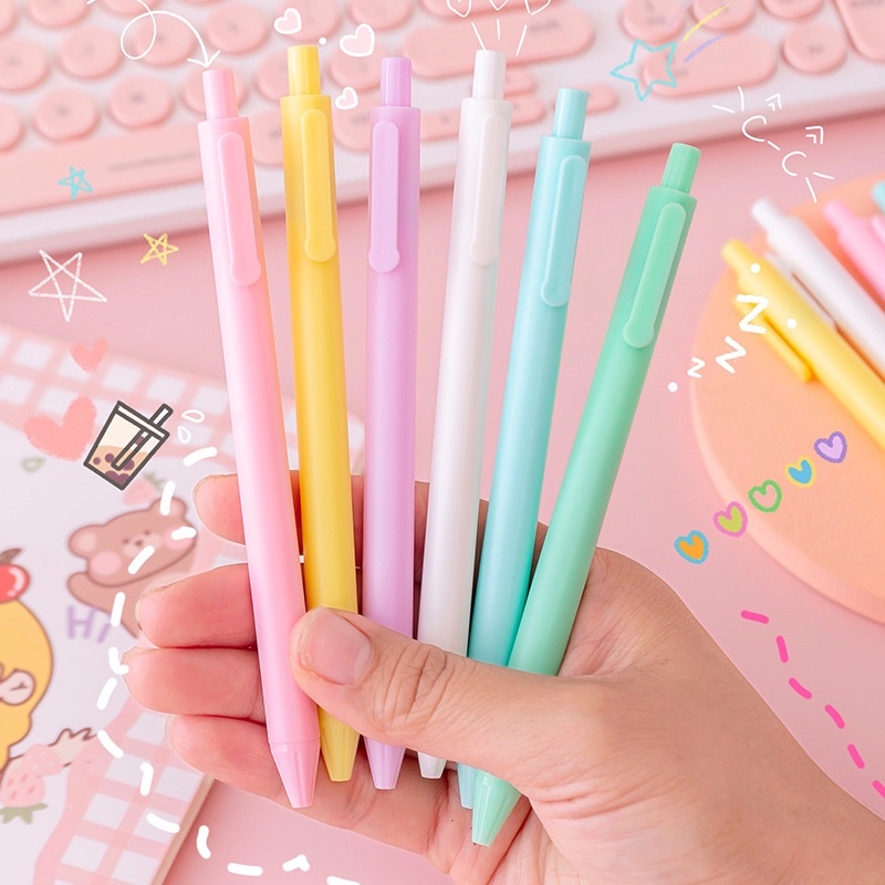 ภาพหน้าปกสินค้าinsปากกาเจล แบบกด สีพาสเทลmagarong ขนาด0.5mm เขียนลื่น จากร้าน childrenhome_stationery บน Shopee