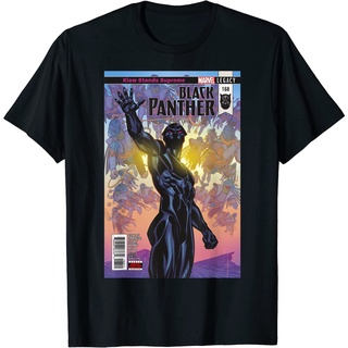 เสื้อยืดโอเวอร์ไซส์เสื้อยืด พิมพ์ลายการ์ตูนมาร์เวล Black Panther Stands SupremeS-3XL