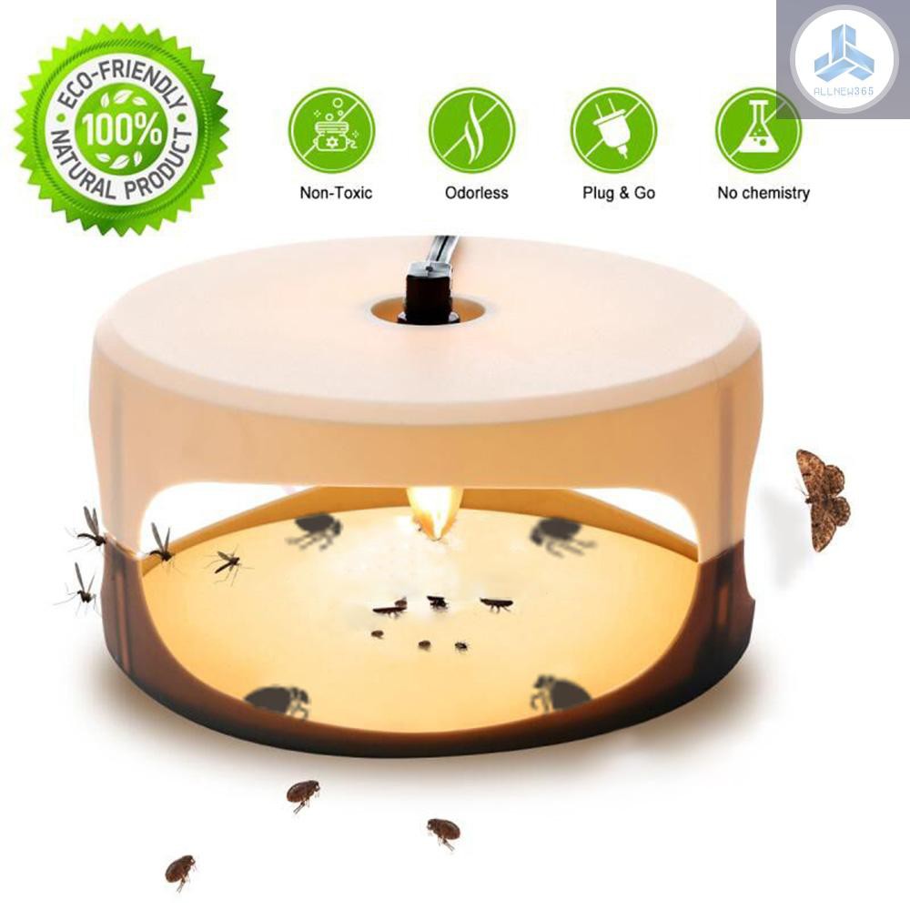 sticky-flea-trap-dome-flea-bed-bug-trap-with-2-glue-discs-odorless-non-toxic-flea-killer-trap-pad-flea-trap-light-children-and-pets-friendly-japanese-plug