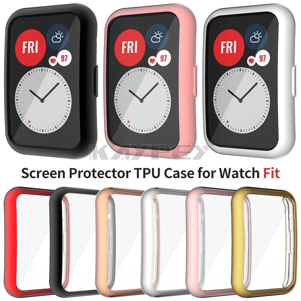 ราคาและรีวิวเคส Huawei Watch Fit Case TPU Full Screen Covered Protection Huawei Fit Soft Protective Case Cover for Huawei Watch Fit
