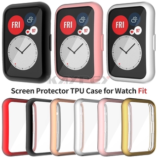 ภาพขนาดย่อของสินค้าเคส Huawei Watch Fit Case TPU Full Screen Covered Protection Huawei Fit Soft Protective Case Cover for Huawei Watch Fit