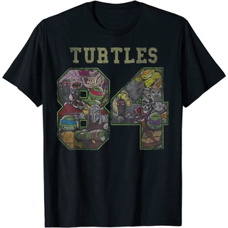 【100% cotton】ผ้าฝ้าย 100%100%cotton เสื้อยืดคอวีผู้ชาย Teenage Mutant Ninja Turtles 1984 Jersey Style T-Shirt men เสื้อ