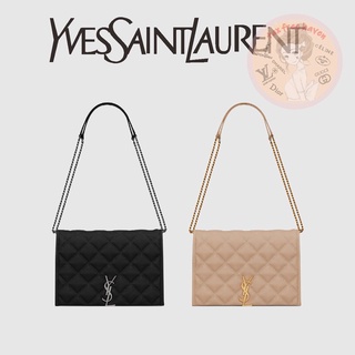 Shopee เครื่องใช้ในบ้าน ราคาถูก ของแท้ 100% 🎁 Yves Saint Laurent Brand New BECKY Mini Quilted Lambskin Chain Bag