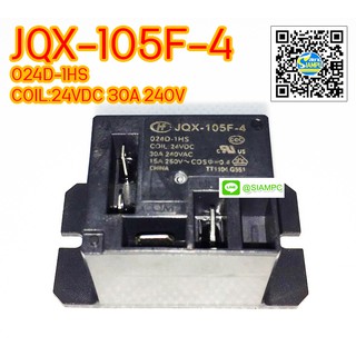 JQX-105F-4 024D-1HS COIL:24VDC 30A 240V