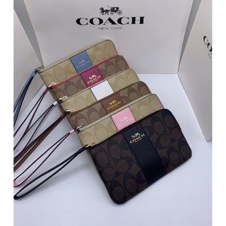 🔥🔥ตรงปก💯New กระเป๋าตังค์ COACH 6 นิ้ว คล้องมือ งาน : Hi-end หนังอย่างดี งานสวยเป๊ะปังมาก🔥🔥