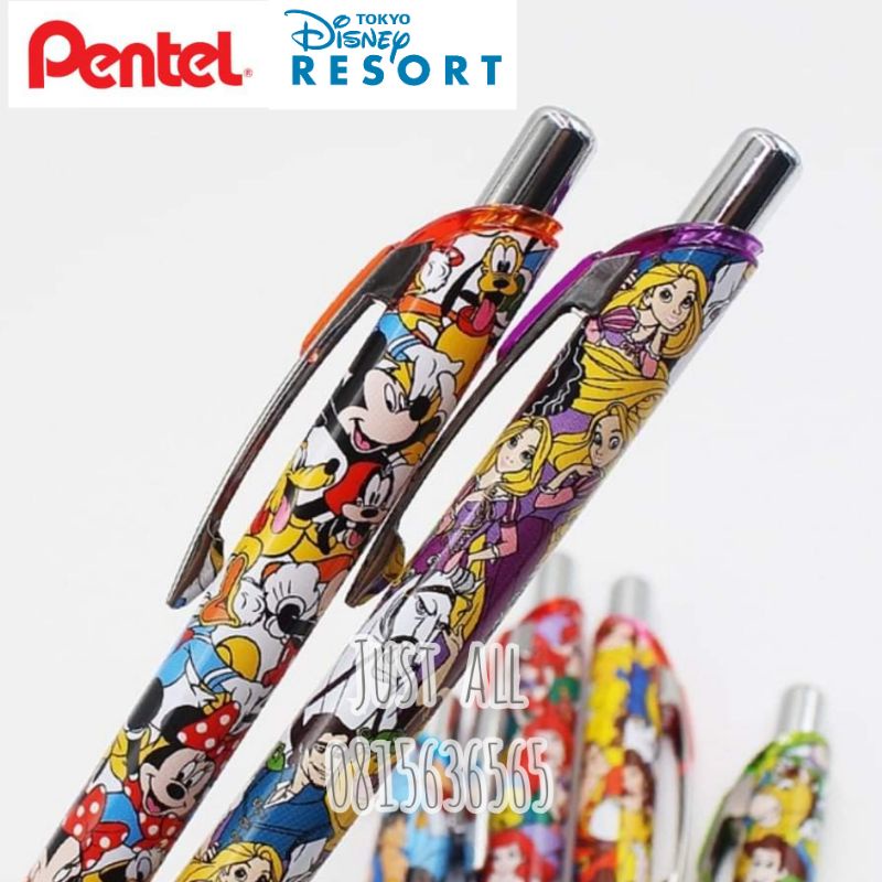 ราคาและรีวิวPentel Energel  Tokyo Disney Limited ==)ปากกาหมึกเจลสีดำ (1 ด้าม)