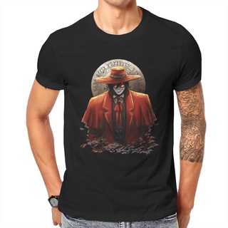 เสื้อยืด พิมพ์ลายการ์ตูนอนิเมะ Hellsing Manga Abraham Van Helsing ขนาดใหญ่ สําหรับผู้ชาย