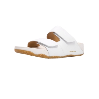 Daybreak Softwood Leather Natural White รองเท้าแตะ แบบสวม หนังแท้ สีขาว นุ่มสบาย ผู้ชาย ผู้หญิง