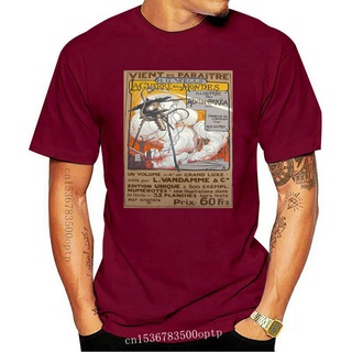 T-shirt  เสื้อยืด พิมพ์ลาย War Of The Worlds Hg Welles 1906 สไตล์ฝรั่งเศสS-5XL