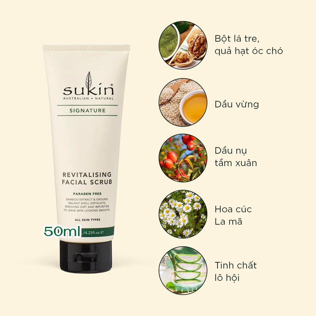 sukin-signature-revitalising-facial-scrub-50ml-โฟมล้างหน้า-แบบสครับ-สูตรต้นตำหรับ-แท้100-จากออสเตรเลีย