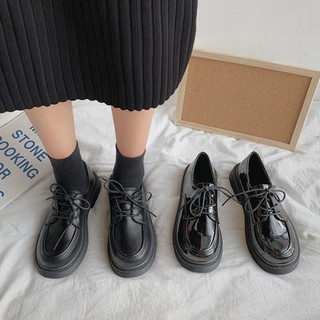 รองเท้าหนังขนาดเล็กของผู้หญิงฤดูใบไม้ผลิและฤดูใบไม้ร่วงปี 2020 นักเรียนใหม่เกาหลีรุ่นป่าย้อนยุคสไตล์อังกฤษรองเท้าแบนวิทย