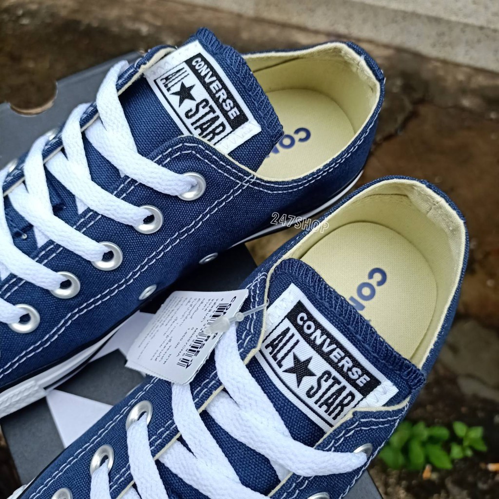 รองเท้าคอนเวิร์ส-รองเท้าผ้าใบ-ออลสตาร์-converse-all-star-ox-navy-m9697cna-ของแท้-100-พร้อมส่ง