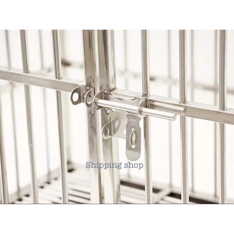 กรงสุนัข-กรงหมา-กรงสุนัข-stainless-steel-cage-แบบบานพับ-กรงสแตนเลส-ขนาดm-กว้าง-78-cm-ลึก-50-cm-สูง-60-cm