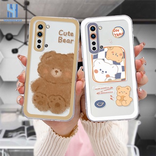 เคสใหม่ Realme 5 5S 5i C17 7i C11 2021 C21Y C31 C35 C15 C21 C25 C20 C3 C12 C2 C25S C1 C25Y C2 C3i 6i C20A realme Narzo 20 10 10A 20A 30A ลายหมีน่ารัก คุณภาพสูง ใสเคสมือถือ