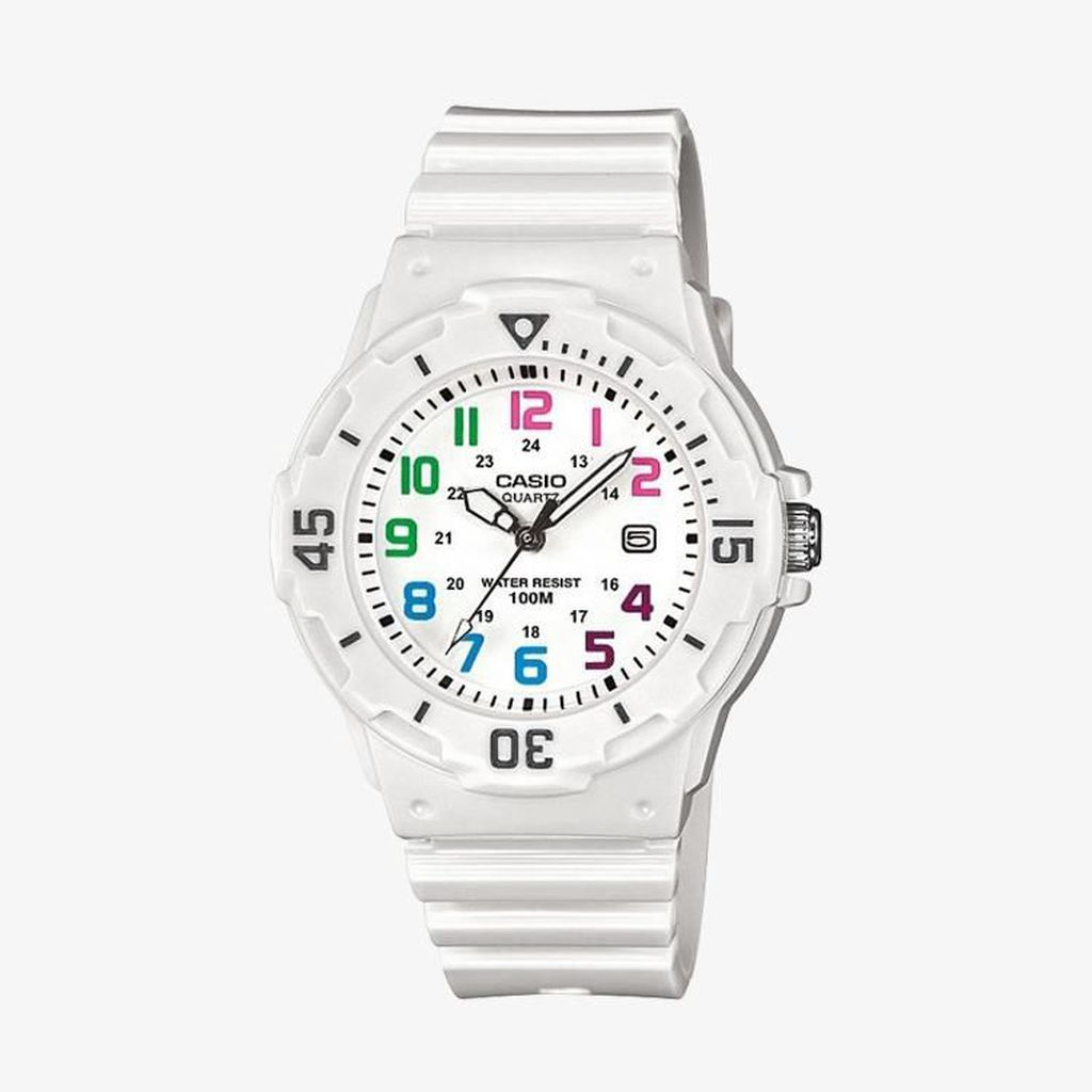 ภาพหน้าปกสินค้าCASIO นาฬิกาข้อมือผู้หญิง รุ่น LRW-200H-7BVDF-S Standard White Dial White จากร้าน ralunar บน Shopee