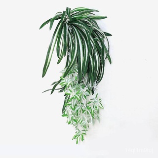 Nicehome Artificial Flowers Plants Wall Hanging Chlorophytum Potted Green Plants Home Living Room Decor母婴/鲜花/男装/花园/头饰/香菜