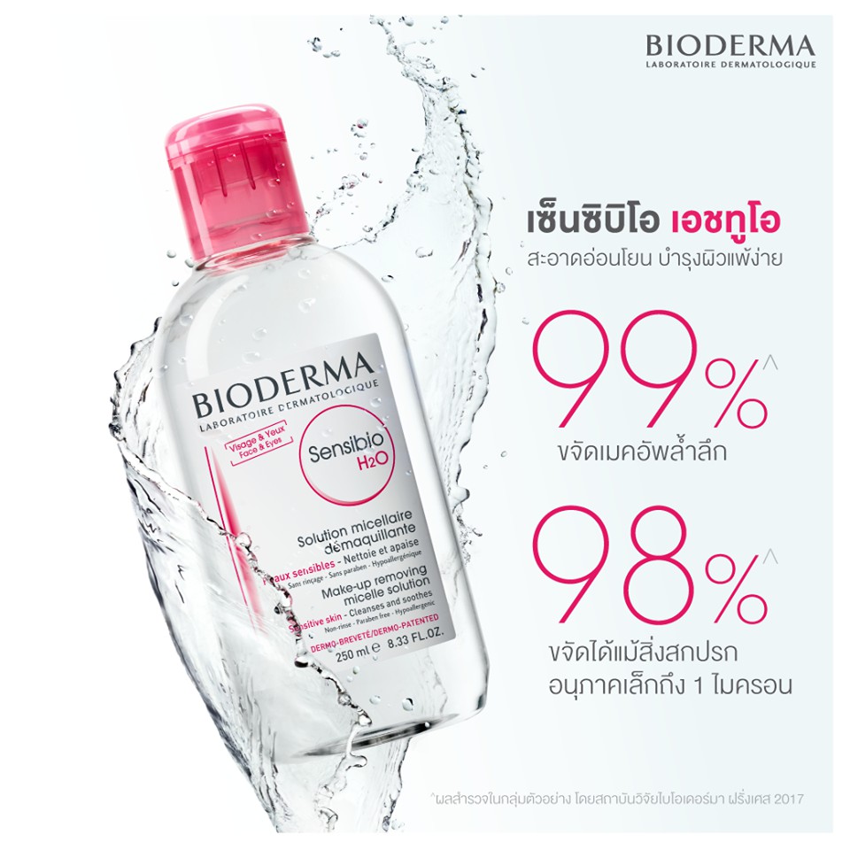 คลีนซิ่ง-bloderma-sensibio-h2o-ทำความสะอาดเครื่องสำอาง-สำหรับผิวแพ้ง่าย