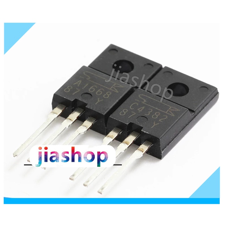 ใหม่ ของแท้ ตัวขยายเสียง 2SA1668 2SC4382 TO-220F 2 คู่ ( A1668 2 ชิ้น ...