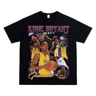 เสื้อยืดโอเวอร์ไซส์[Yootaaa] เสื้อยืดแขนสั้น ผ้าฝ้าย ทรงหลวม ลาย NBA Kobe Bryant Lakers สไตล์ฮิปฮอป 2022S-3XL