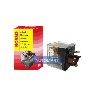 BOSSO รีเลย์ไฟหน้า(รีเลย์ใส) 24V 5 ขา 1 หน้า (1ชิ้น)