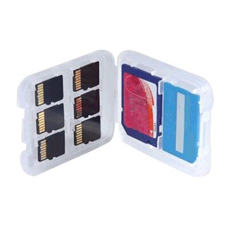 สินค้า มัลติฟังก์ชั่น Clear Micro SD TF SDHC กล่องใส่การ์ดหน่วยความจำ MSPD กล่องเก็บข้อมูล