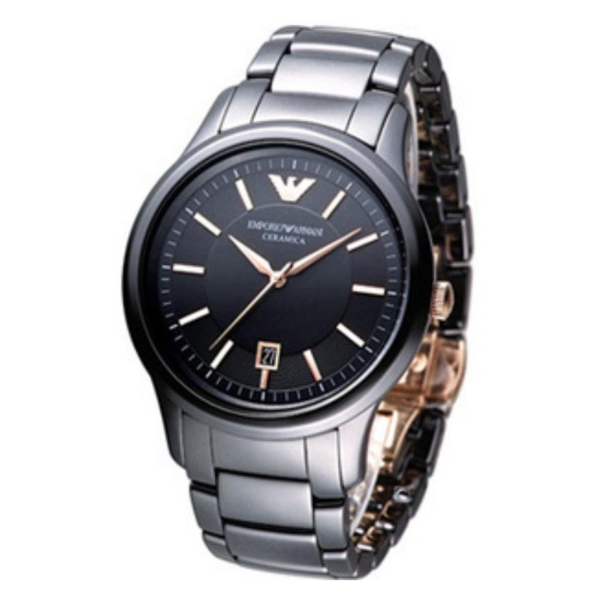 emporio-armani-นาฬิกาข้อมือผู้ชาย-สีดำ-สายสเเตนเลส-รุ่น-ar1466