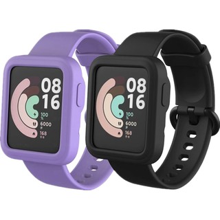 ภาพขนาดย่อของภาพหน้าปกสินค้า2 In 1 สายนาฬิกาข้อมือซิลิโคน + เคสสําหรับ Xiaomi Mi Watch Lite จากร้าน 1886580.th บน Shopee