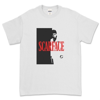 ROUND คอลูกเรือเสื้อยืด ลาย Scarface FILM-4XL