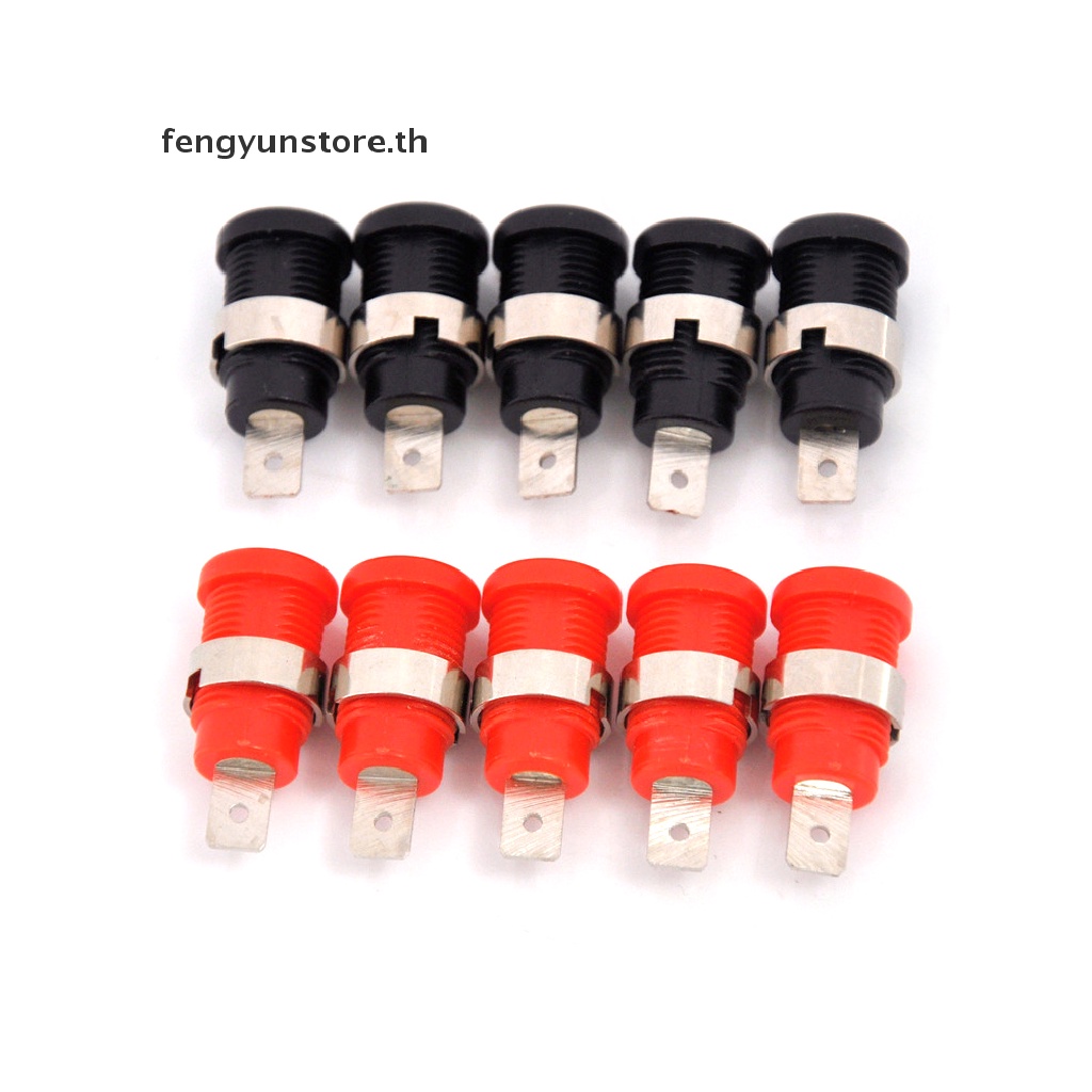 yunstore-แผงซ็อกเก็ตแจ็คตัวเมีย-4-มม-10-ชิ้น