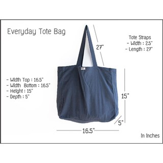 ภาพขนาดย่อของภาพหน้าปกสินค้าEveryday Tote Bag  กระเป๋าผ้าเเฟชั่นสวยๆ น่ารักๆ มีให้เลือกมากกว่า 10 สี จากร้าน chudshopp บน Shopee