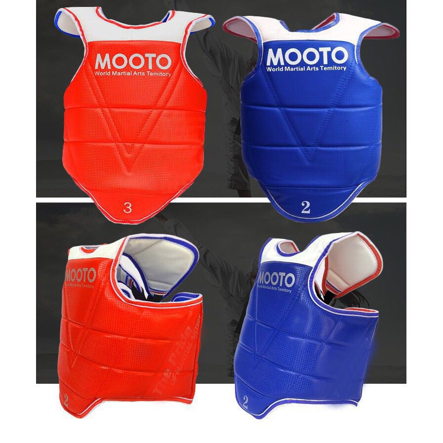 mooto-แท้เทควันโดอุปกรณ์การฝึกอบรมชุดป้องกันเกียร์ห้าชิ้น-ชุดเทควันโด