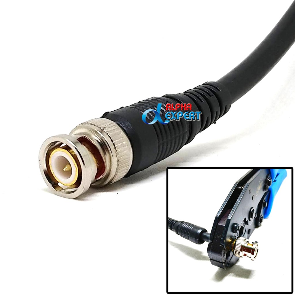 hiview-หัว-bnc-แบบบีบ-rg6-bnc-male-to-crimp-connector-rg6-สำหรับงานติดตั้ง-กล้องวงจรปิด-dvr-จานดาวเทียม-คุณภาพสูง