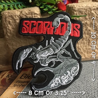 Scorpions วงดนตรี ตัวรีดติดเสื้อ อาร์มรีด อาร์มปัก ตกแต่งเสื้อผ้า หมวก กระเป๋า แจ๊คเก็ตยีนส์ Rock Iron on Embroidered...