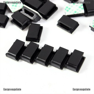 [Easycoagulate]New 10X Car Wire Cord Cable Holder Tie Clips Fixer Organizer Drop Adhesive Clamp