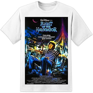 เสื้อยืดผ้าฝ้ายพิมพ์ลายคลาสสิก เสื้อยืด พิมพ์ลาย Flight of The Navigator