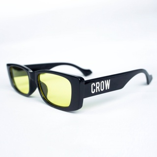 Crowcinz Rectangle Sun Glasses / Black-Yellow แว่นตากันแดด