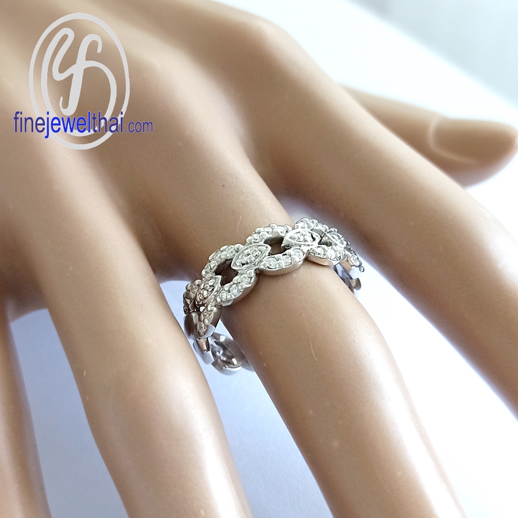 finejewelthai-แหวนเพชร-แหวนเงิน-เพชรแท้-เงินแท้925-แหวนหมั้น-แหวนแต่งงาน-diamond-silver-wedding-ring-r30150di