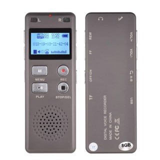 สินค้า พร้อมส่ง เครื่องอัดเสียง/บันทึกเสียงดิจิตอล 8GB สเตอริโอ MP3 เสียงบันทึกปากกาสนับสนุน TF Card สำหรับการประชุมการสัมภาษณ์