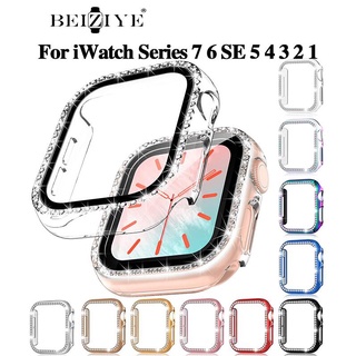 สินค้า เคสป้องกัน ประดับเพชร ป้องกัน สำหรับ ompatible for iwatch 7 ขนาด 41 มม. 45 มม. 40 มม. 44 มม. iWatch Series 7 6 SE 5 4 3 2 1