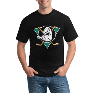T-shirt  เสื้อยืดลําลอง แขนสั้น พิมพ์ลายโลโก้ Ducks Hockey Symbol Team The Mighty สําหรับผู้ชายS-5XL