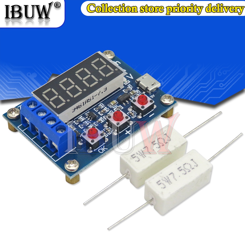 Zb2l3 เครื่องทดสอบความจุแบตเตอรี่ลิเธียม ลิเธียมไอออนดิจิทัล LED 18650 ...