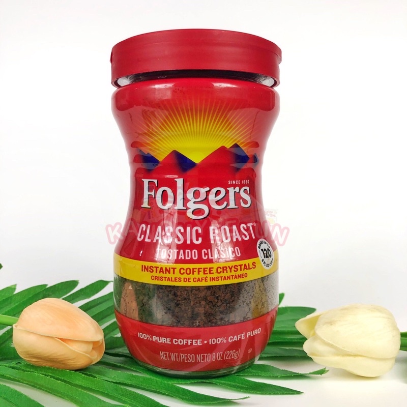 พร้อมส่ง-นำเข้าจากอเมริกา-folgers-instant-coffee-crystals-กลิ่นหอมเป็นพิเศษและรสชาติที่นุ่มละมุน