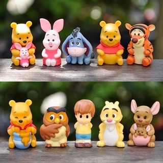 🐻พร้อมส่งในไทย โมเดลหมีพูห์พร้อมผองเพื่อน ยกเซ็ท 10 ตัว น่ารักสุดๆ Winnie the Pooh