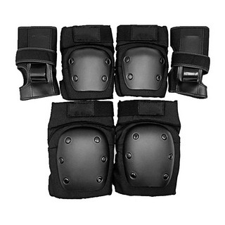 สนับเข่าผู้ใหญ่ ไซส์ L สำหรับปั่นจักรยาน เล่นสเก็ต โรลเลอร์เบลด 6 Pcs Knee Elbow Pads