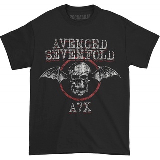 สินค้าที่ดีที่สุด เสื้อยืดลําลอง แขนสั้น คอกลม ลาย Avenged Sevenfold MenS A7X Deathbat สีดํา สําหรับผู้ชาย