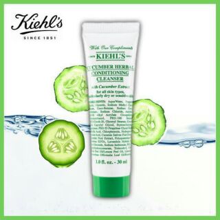 โฟมล้างหน้าสูตรอ่อนโยน Kiehls Cucumber Herbal Conditioning Cleanser 30ml