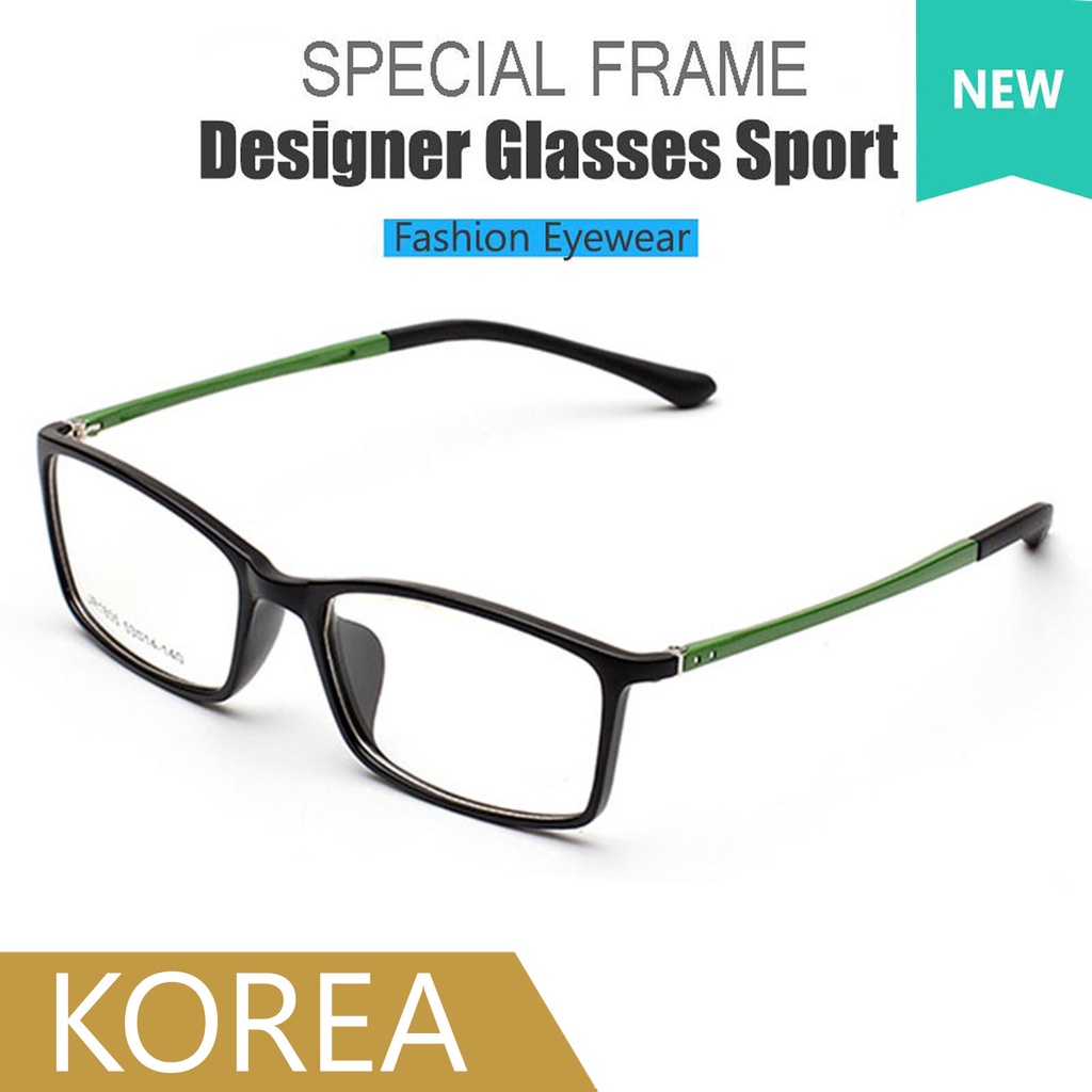 japan-ญี่ปุ่น-แว่นตา-แฟชั่น-รุ่น-1805-c-4-สีดำขาเขียว-วัสดุ-พีซี-เกรด-เอ-pc-a-กรอบเต็ม-ขาข้อต่อ-กรอบแว่นตา-glasses-frame