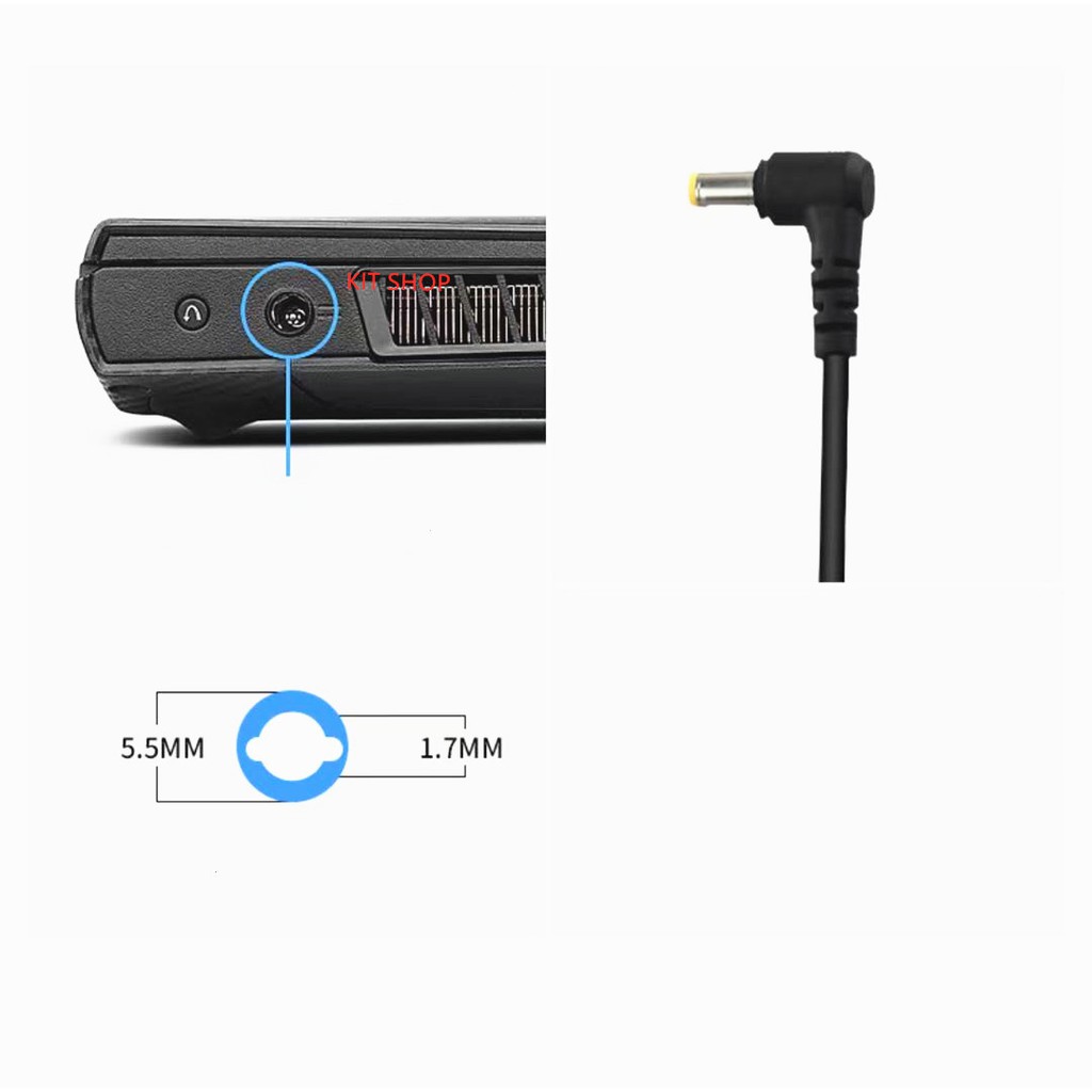 ภาพหน้าปกสินค้าOEM Adapter Acer 19V3.42A 5.5x1.7mm (Black) หัวเหลือง จากร้าน chow.shop บน Shopee