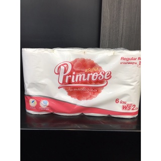 ซื้อ6 ฟรี2 Primrose Regular Roll (ปริมานสุทธิ 8 ม้วน) พริมโรส กระดาษชำระ ความยาวมาตรฐาน หนา 2 ชั้น