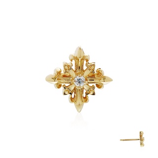 The Rituals Star earring Stud Xtreme - 24 Karat Gold ต่างหูเงินแท้ 925 แบบปักก้าน แกะมือขัดเงาพิเศษ ชุบทองคำแท้ 24 กะรัต **ขายเป็นชิ้น/ข้าง